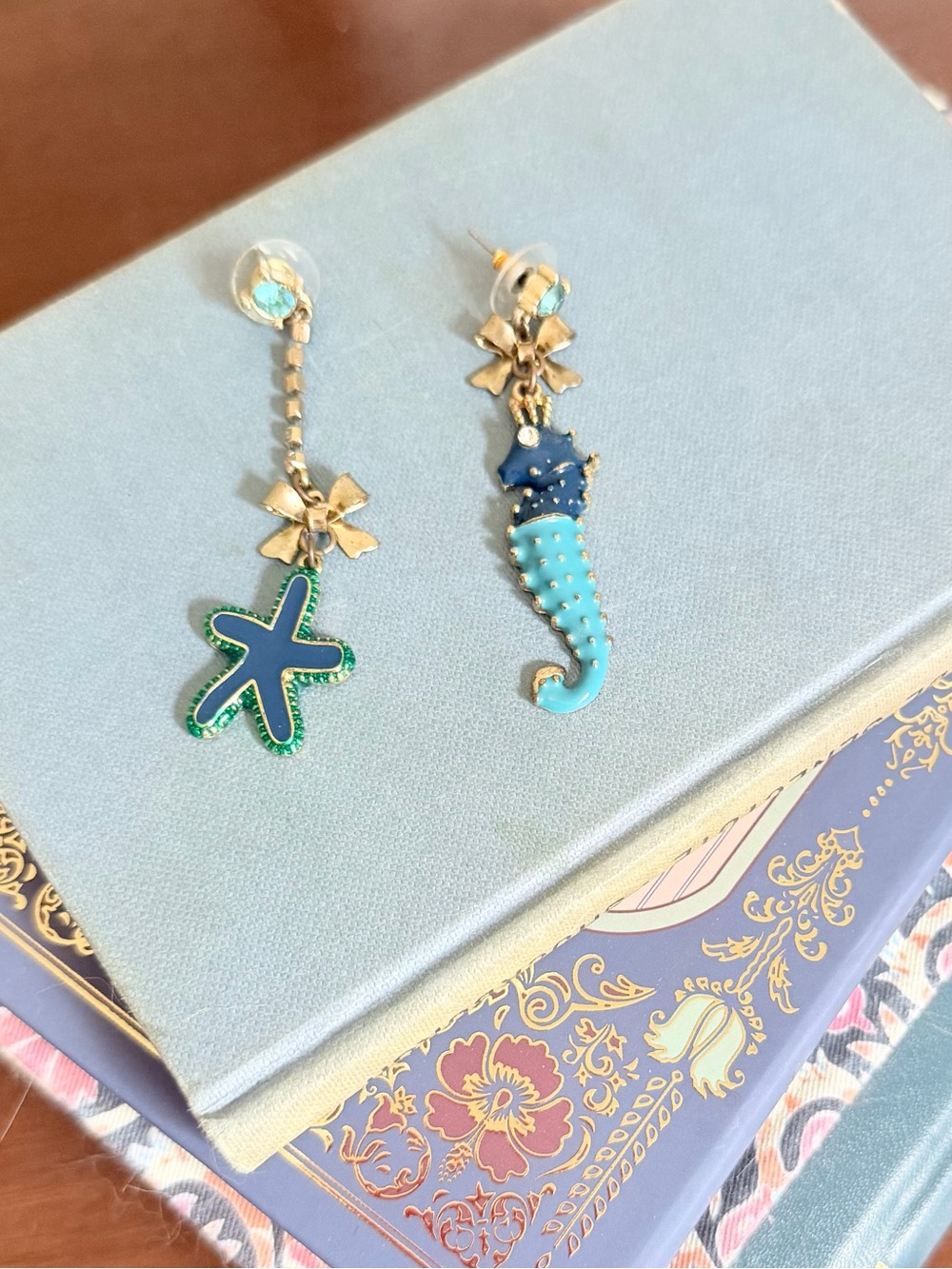 Betsey Johnson Seahorse and Starfish Earrings
